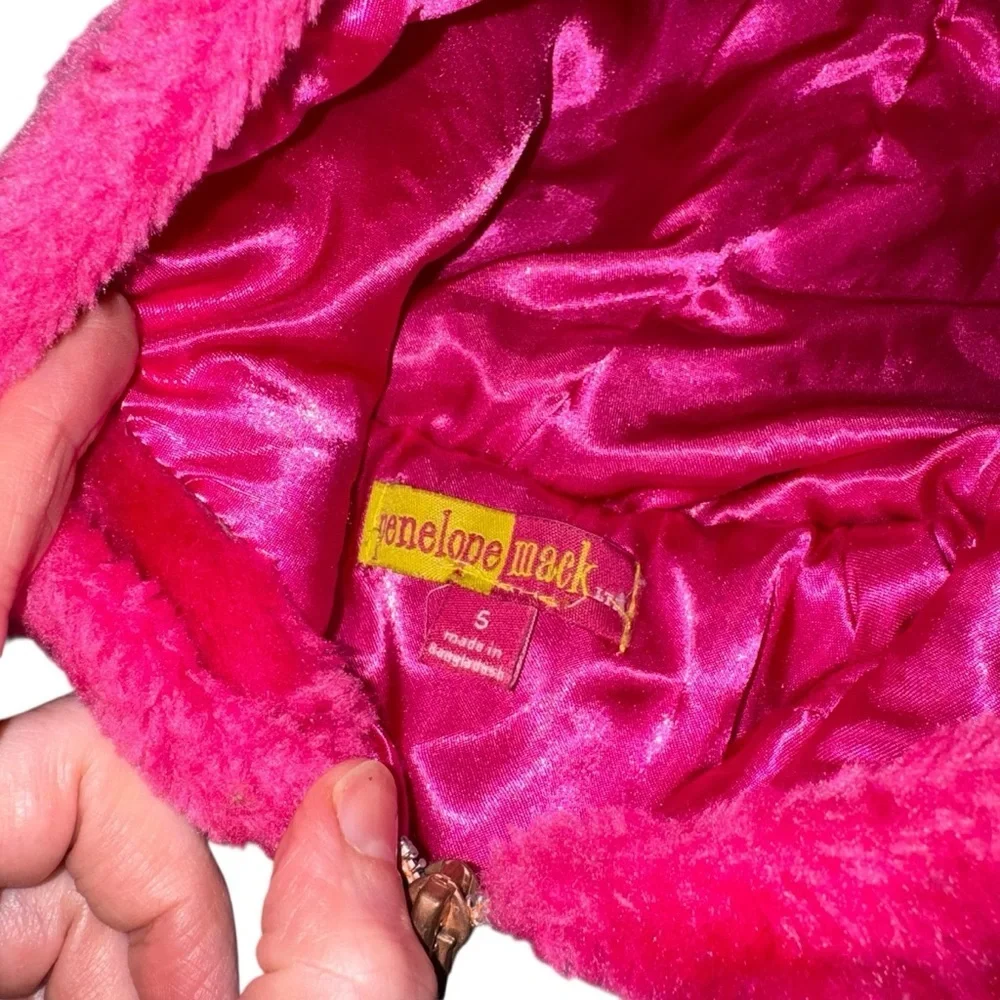 Penelope Mack Girl's Size 5 Full Zip Jacket Hooded Plush Lined Floral Print